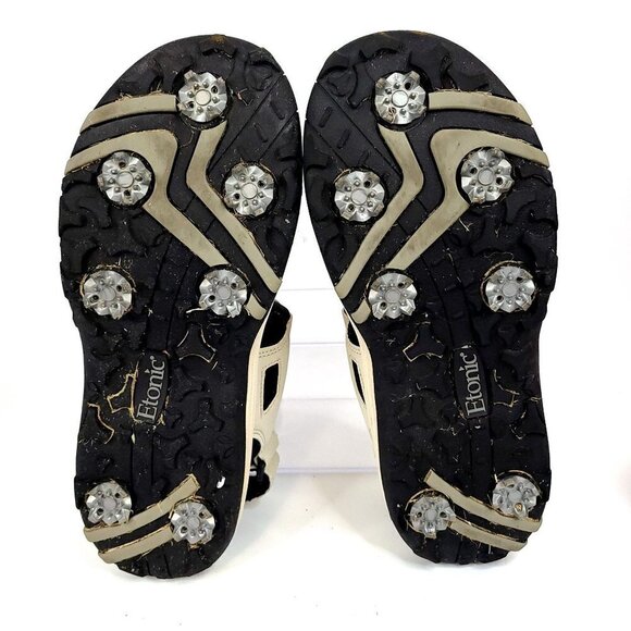 Etonic Soft Spike Cream Golf Sandals Men's Size 10 - Picture 6 of 7